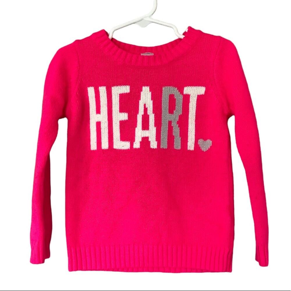 Carters “Heart” Bright Pink Sweater